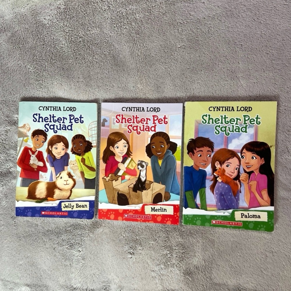 Scholastic Shelter Pet Squad Trio - Blue, Red, Green Covers